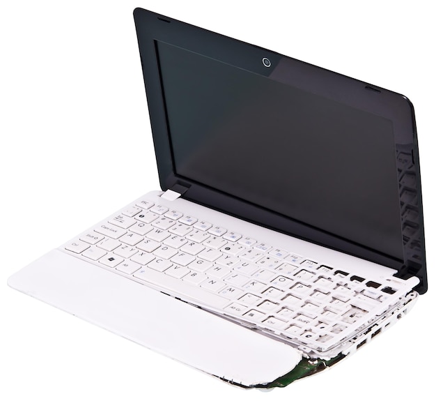 tecnologia vecchie porte USB sfondo notebook rotto