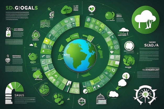 Tecnologia verde concetto di tecnologia ambientale obiettivi di sviluppo sostenibile SDGs