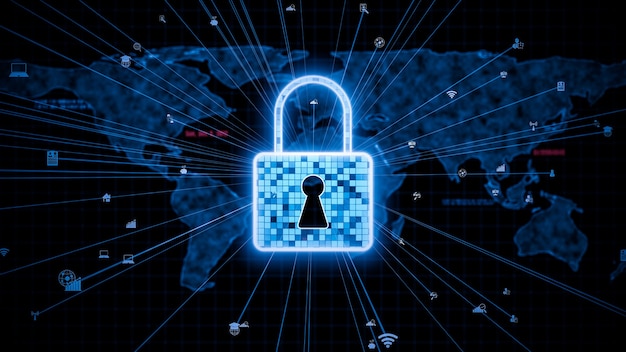Tecnologia visionaria di crittografia della sicurezza informatica per proteggere la privacy dei dati