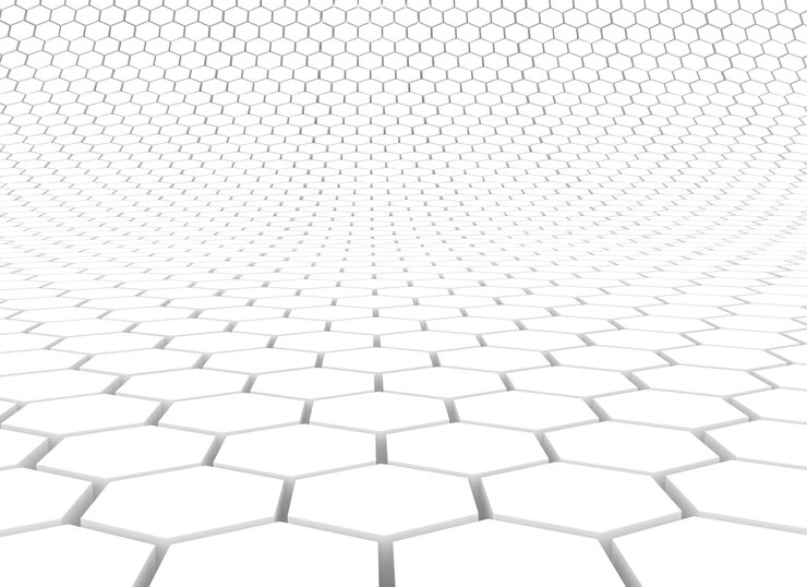 Tekstur Latar Belakang Heksagon 3D Dua Nada Ilustrasi Rendering 3D Latar Belakang Abstrak Futuristis