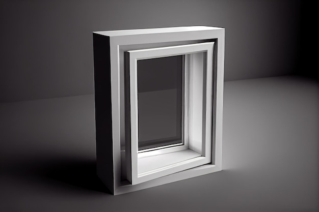 Telaio della finestra in plastica con vetro trasparente o colorato