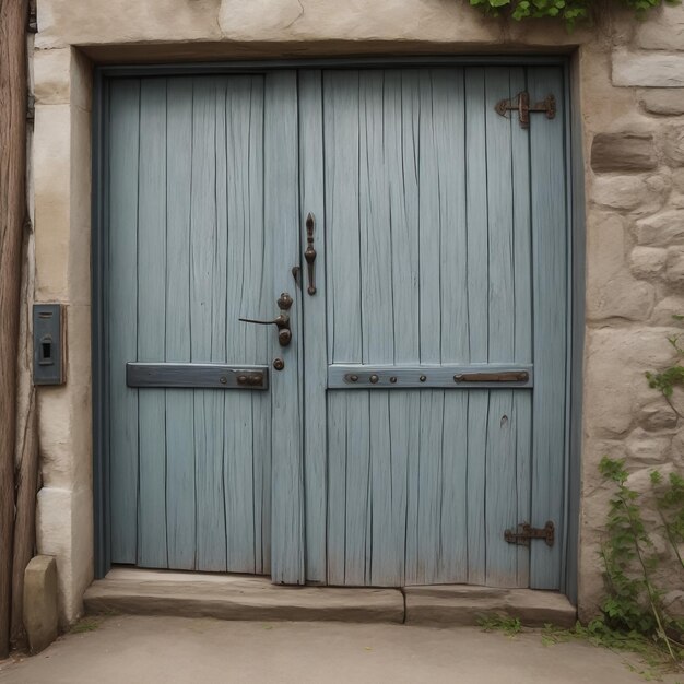 Telaio verticale Porte anteriori e garage bianche di una casa in mattoni