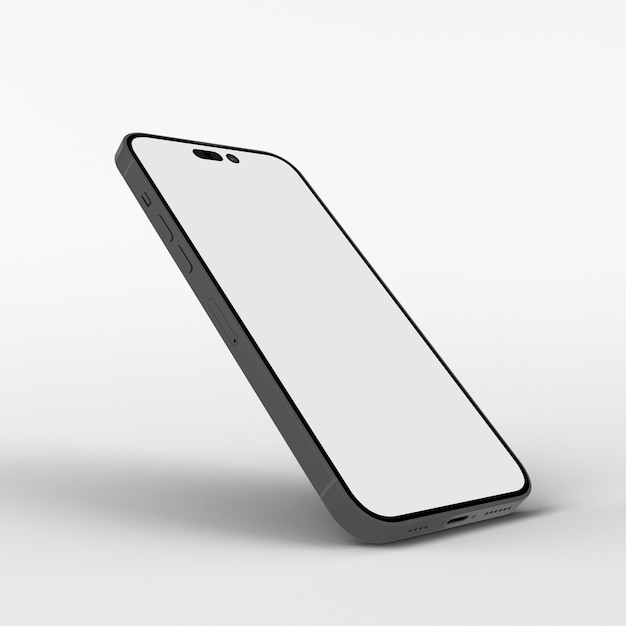 Telefono 14 Vista Sinistra Isolata In Sfondo Bianco