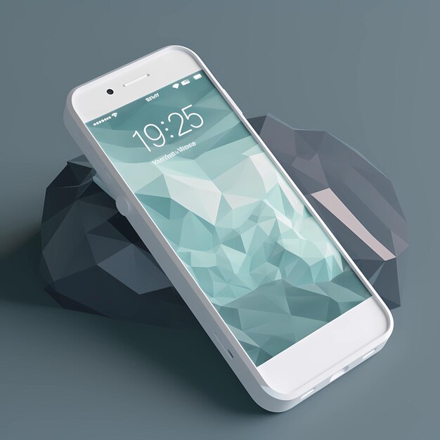 Telefono artistico low poly