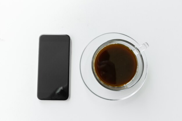 Telefono e caffè