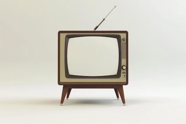 Televisione d'epoca con antenna