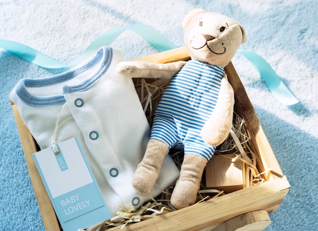 Tema baby doccia blu