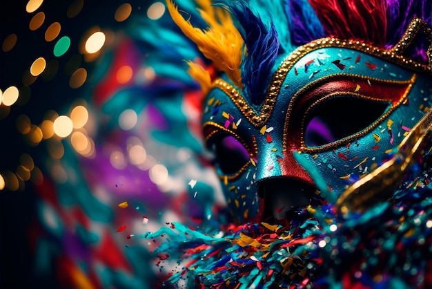 Tema decorativo della maschera del partito di carnevale brasiliano