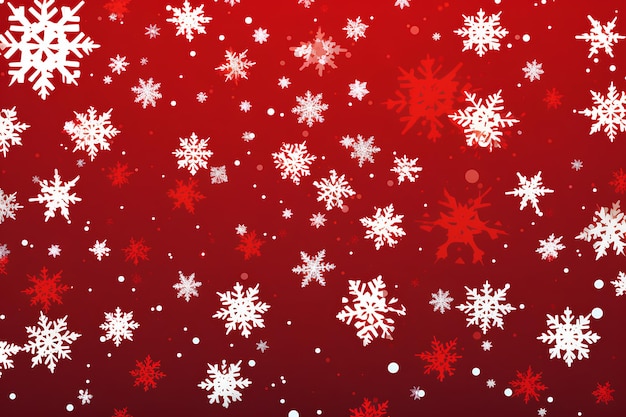 Tema dei fiocchi di neve di Natale Sfondio rosso