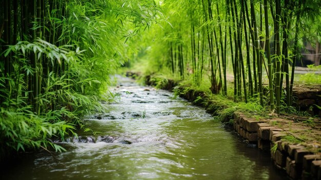 tema della foresta di bambù immagine fotografica creativa ad alta definizione