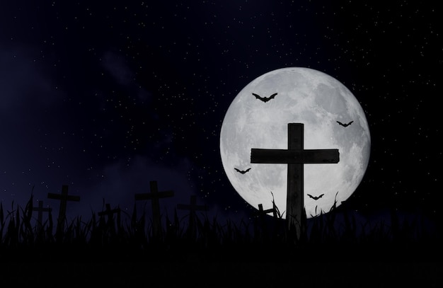 tema di halloween con cortile funerario Halloween sfondo