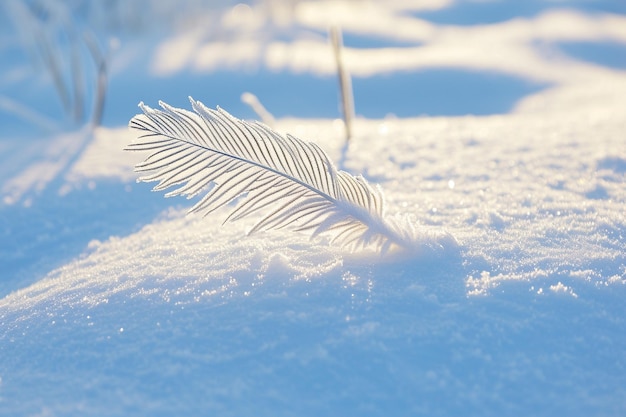 Tempesta di neve di piume congelate