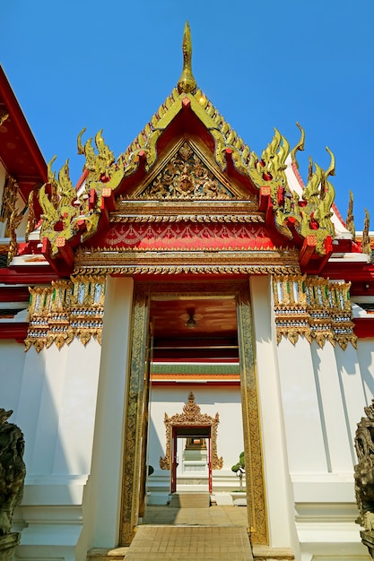 Tempio del Buddha sdraiato o Wat Pho uno dei più antichi templi buddisti di Bangkok Thailandia