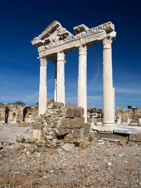 Tempio di Apollo a lato, costa turchese, provincia di Antalya, Turchia