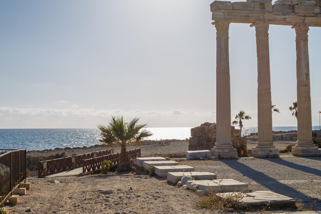 Tempio di Apollo nell'antica città di Side Turkey Rovine di una città romana