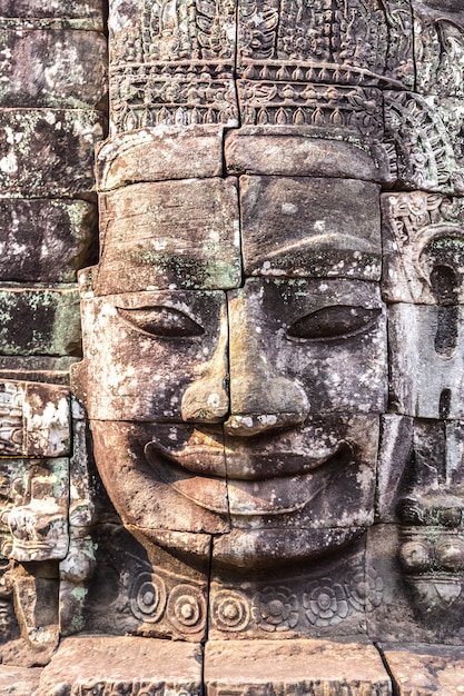 Tempio di Bayon a Angkor Wat in Cambogia