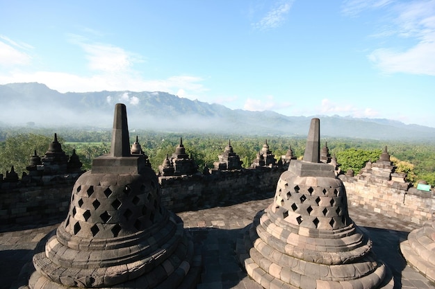 Tempio di Borobudur a Yogyakarta in Indonesia