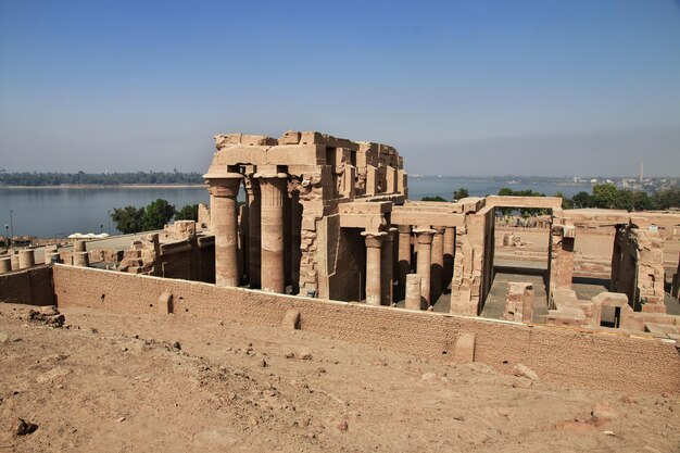 Tempio di KomOmbo sul fiume Nilo in Egitto