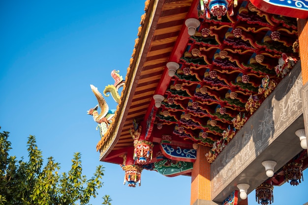 Tempio di Tianyuan con cielo blu, il luogo più famoso per i turisti a Taiwan
