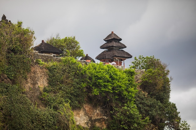 Tempio di Uluwatu Pura Luhur Uluwatu è un tempio del mare indù balinese situato a Uluwatu. È rinomato per la sua magnifica posizione, arroccato in cima a una scogliera.