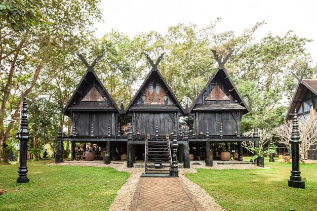 Tempio nero nella città di Chiang Rai, Thailandia