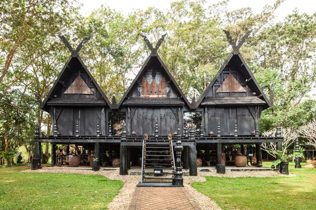 Tempio nero nella città di Chiang Rai, Thailandia