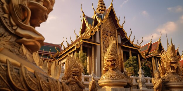 tempio tailandesefamoso tempio di marmo tailandia