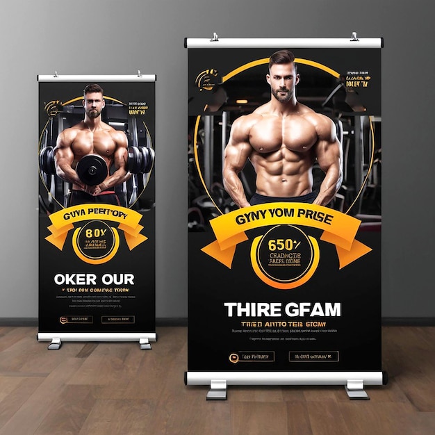 TEMPLATE di progettazione del banner della palestra PREMIUM