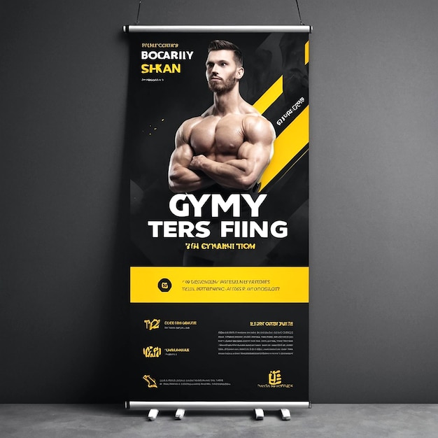 TEMPLATE di progettazione del banner della palestra PREMIUM