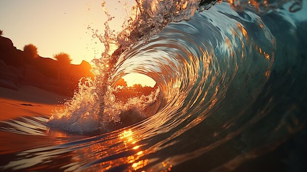 Tempo sereno e soleggiato Onde oceaniche RealLife