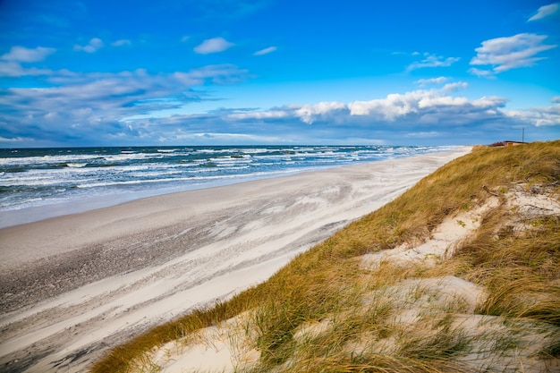 Tempo ventoso al Mar Baltico, Curonian Spit, Lituania