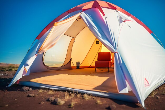 Tenda da campeggio all'aperto, tempo libero, rilassamento, strumenti di viaggio, sopravvivenza sul campo, riposo, carta da parati, sfondo