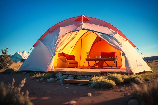 Tenda da campeggio all'aperto, tempo libero, rilassamento, strumenti di viaggio, sopravvivenza sul campo, riposo, carta da parati, sfondo