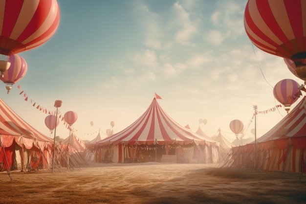 Tenda da circo con palloncini