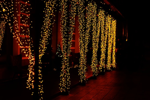 Tenda festiva della ghirlanda di illuminazione stradale in colore giallo