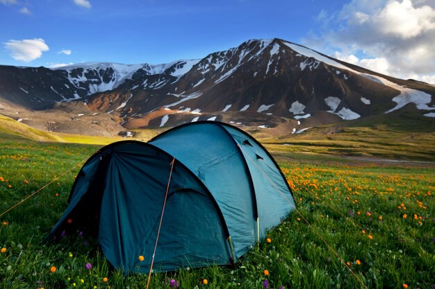 Tenda in montagna