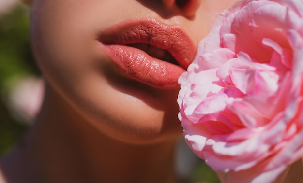 Tenerezza rosa rosa labbra cura naturale trucco labbra tenerezza womans labbra con rosa rosa tenerezza w