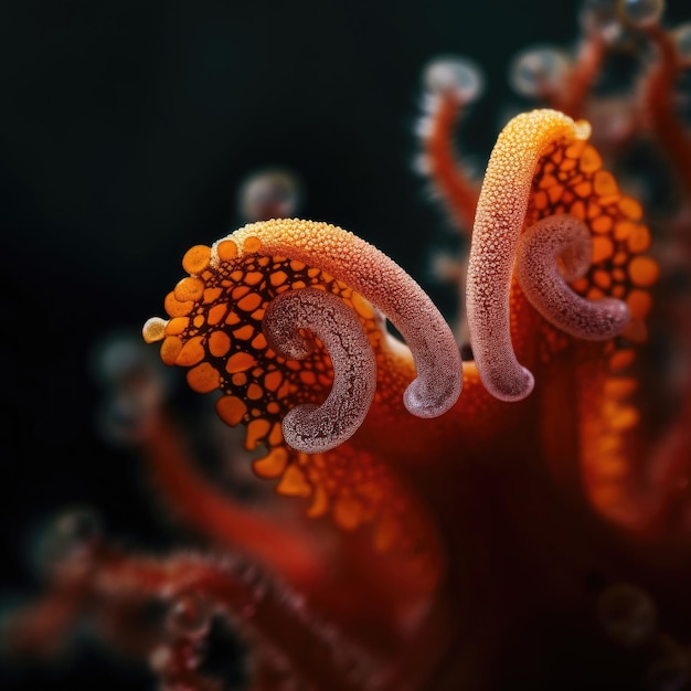 Tentacoli di polpo in primo piano