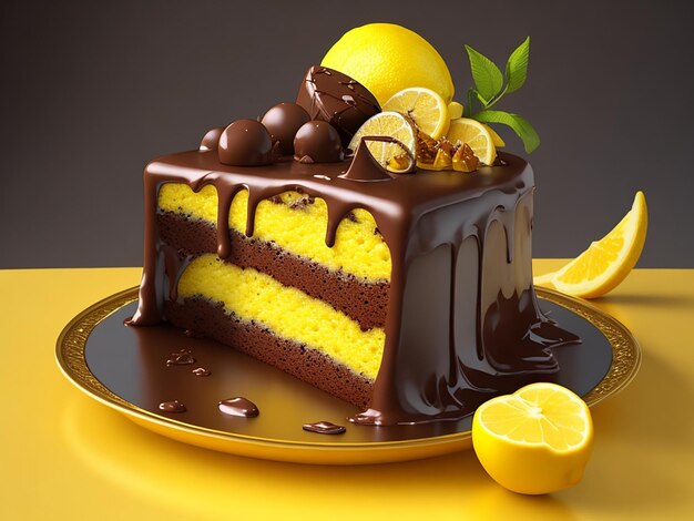 Tentativa torta al cioccolato e al limone