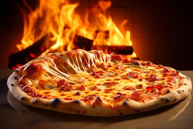 Tentazioni della pizza al forno di mattoni