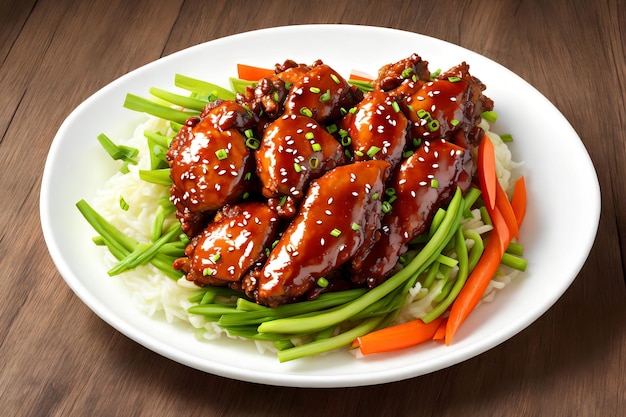 Teriyaki Chicken Wing arte generativa di AI