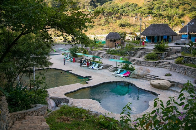 Terme di Cocalmayo nel distretto di Santa Teresa, sulla strada per Machu Picchu, a Cusco in Perù.