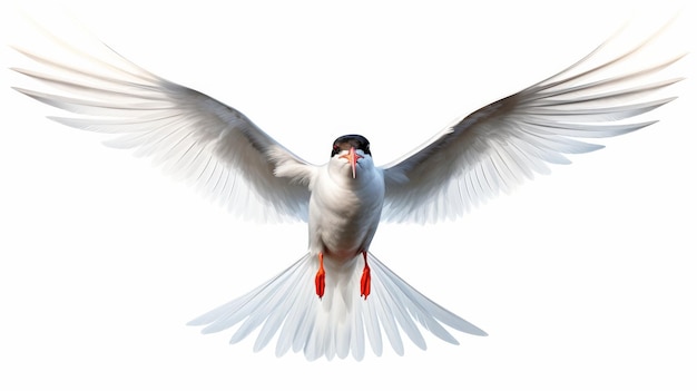 Tern Closeup su sfondo bianco