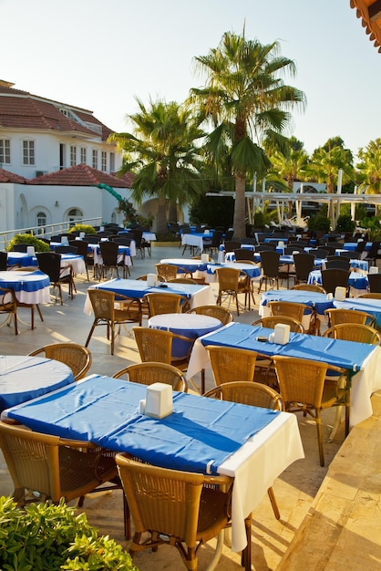 Terrazza del caffè in un hotel