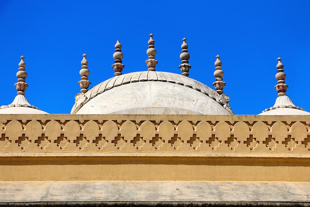 Terrazza sul tetto del Fort Jaipur Rajasthan in India