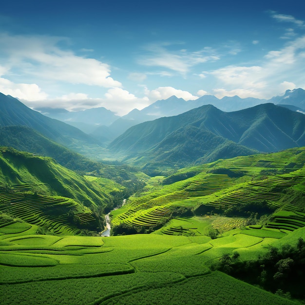 Terrazze di riso a Mu Cang Chai YenBai Vietnam