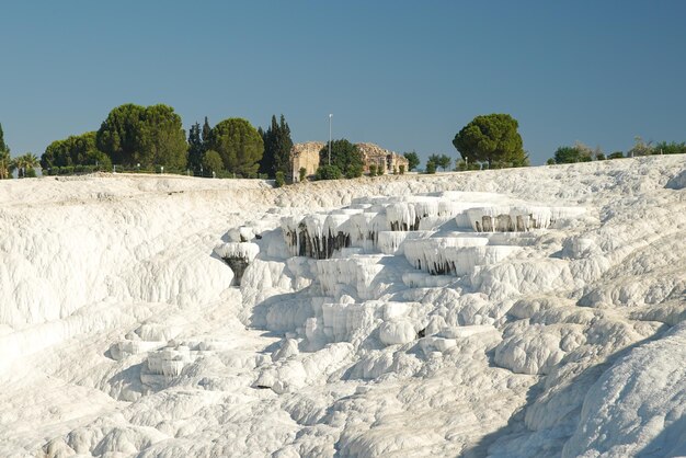 Terrazze di travertino a Pamukkale a Denizli Turkiye