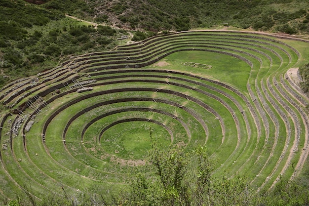 Terrazze Inca di Moray Ogni livello ha il suo microclima Moray è un sito archeologico vicino alla Valle Sacra