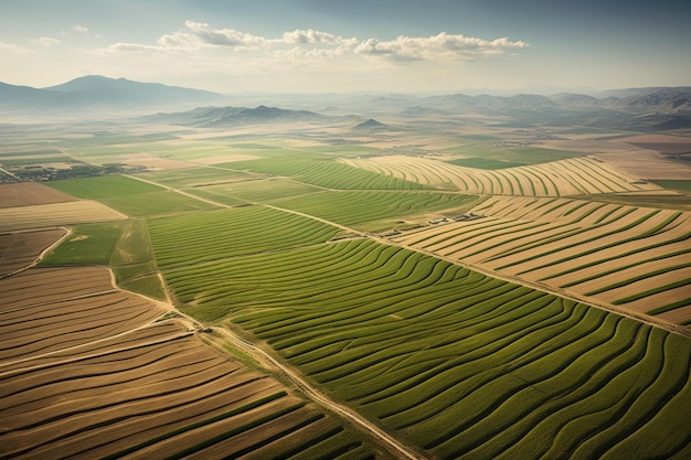 Terreno agricolo rurale vista aerea Verde rurale Genera Ai