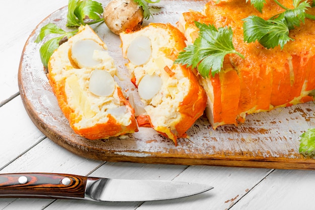 Terrina fatta in casa con topinambur,carote e patate.cucina francese